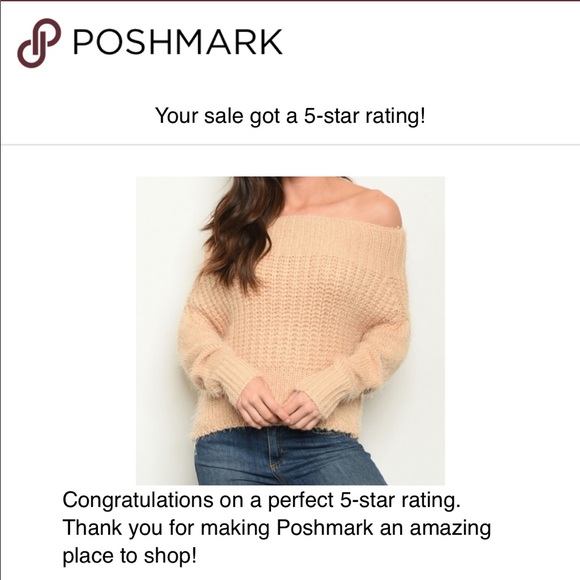 OFF SHOULDER KNIT SWEATER TOP - Picture 5 of 5